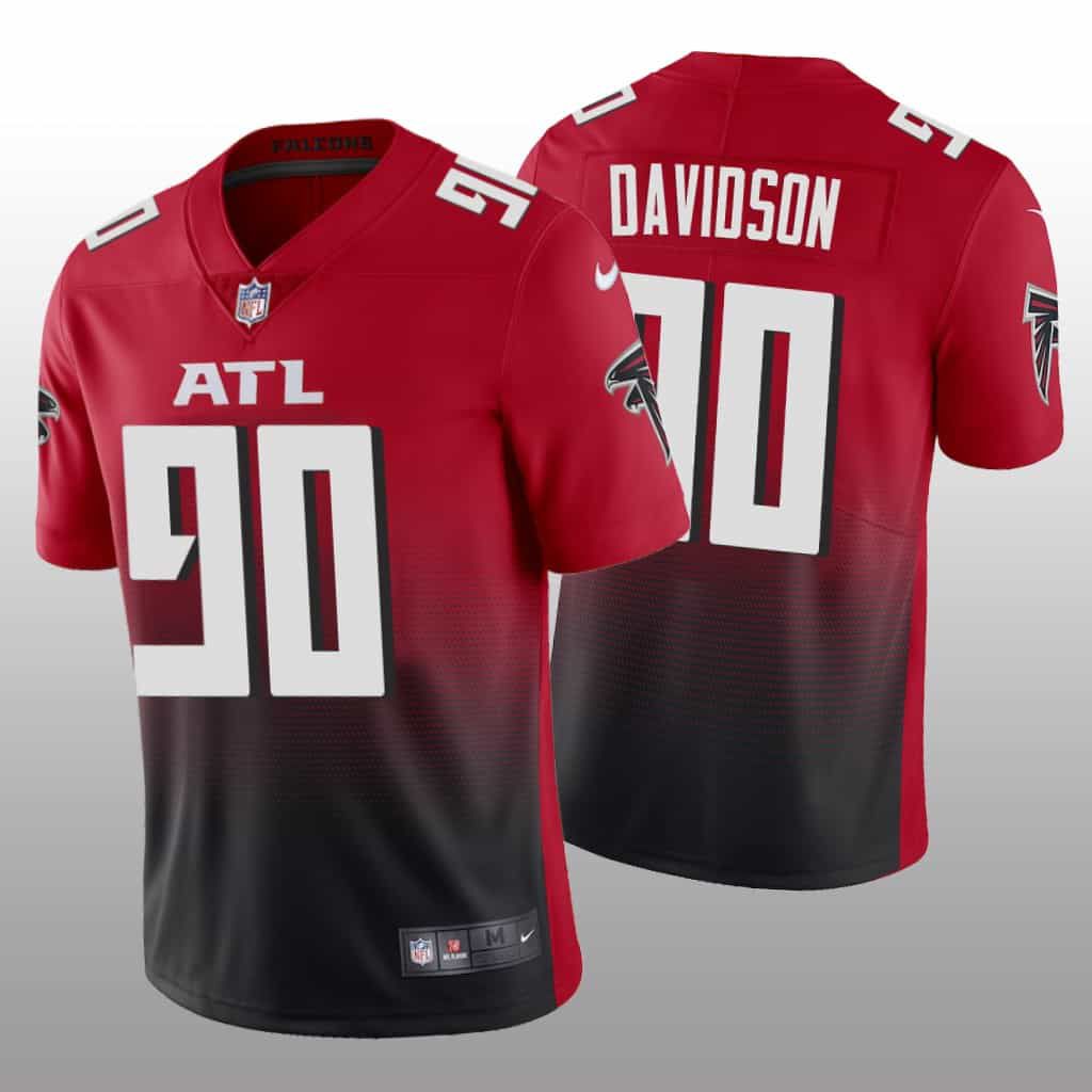 Cheap Men Atlanta Falcons 90 Marlon Davidson Nike Red Player Game NFL Jersey